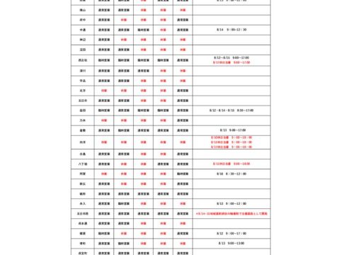 令和7年度店舗お盆休日一覧20250801のサムネイル